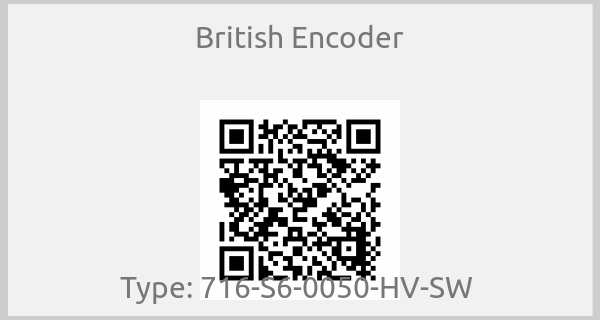 British Encoder-Type: 716-S6-0050-HV-SW 
