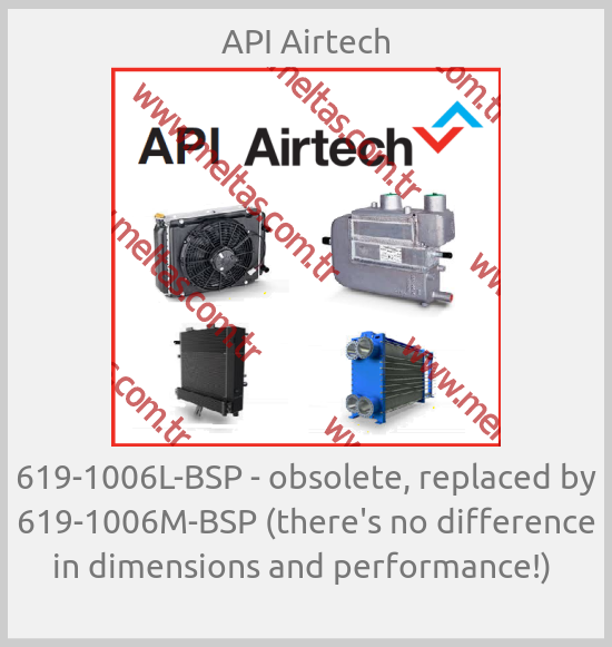 API Airtech-619-1006L-BSP - obsolete, replaced by 619-1006M-BSP (there's no difference in dimensions and performance!) 