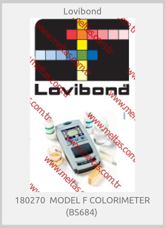 Lovibond - 180270  MODEL F COLORIMETER (BS684) 