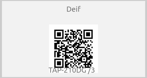 Deif - TAP-210DG /3  