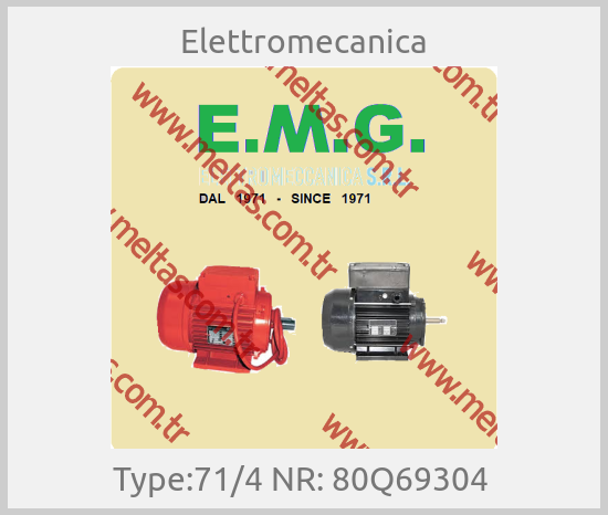Elettromecanica - Type:71/4 NR: 80Q69304 