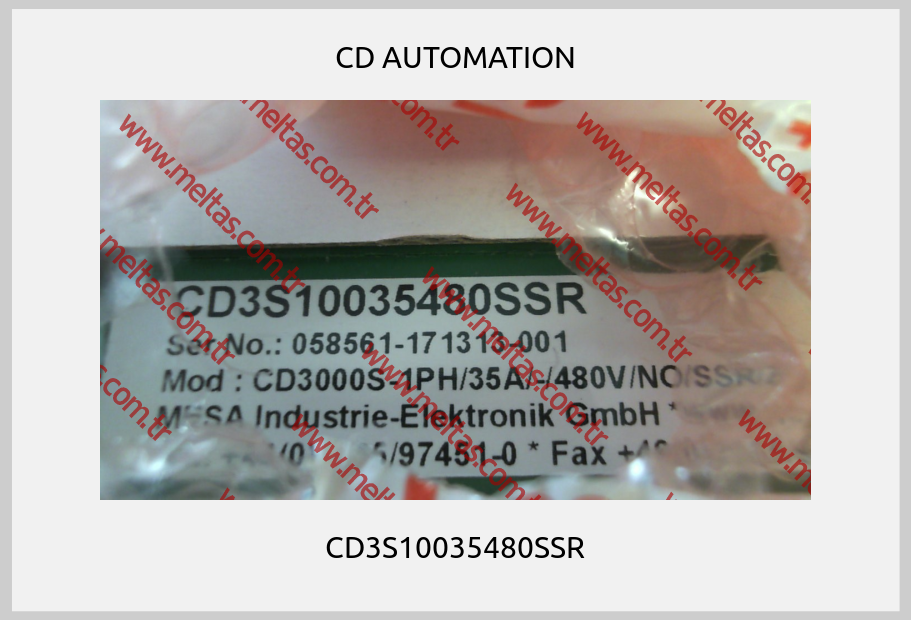 CD AUTOMATION - CD3S10035480SSR