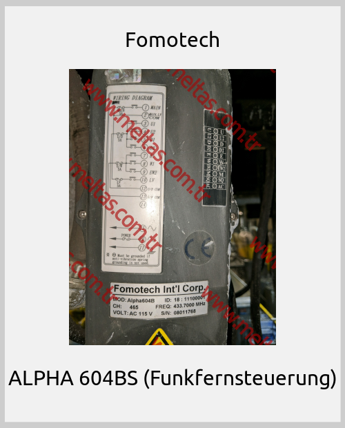 Fomotech-ALPHA 604BS (Funkfernsteuerung)