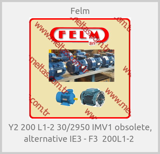 Felm - Y2 200 L1-2 30/2950 IMV1 obsolete, alternative IE3 - F3  200L1-2 