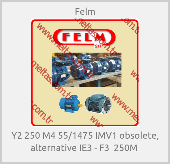 Felm - Y2 250 M4 55/1475 IMV1 obsolete, alternative IE3 - F3  250M 