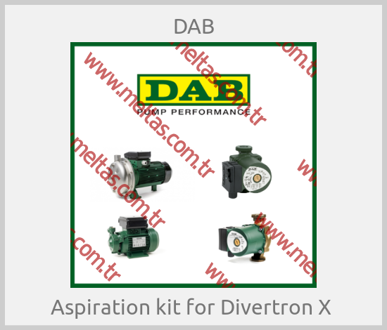 DAB - Aspiration kit for Divertron X 