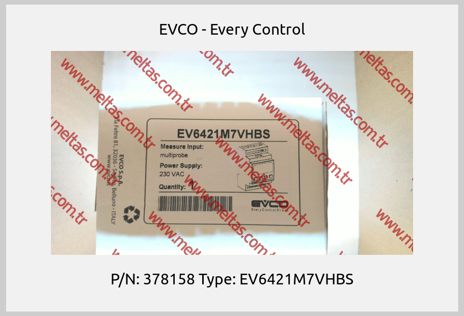 EVCO - Every Control - P/N: 378158 Type: EV6421M7VHBS