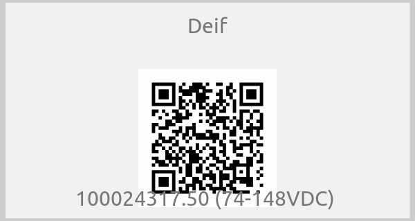 Deif - 100024317.50 (74-148VDC) 