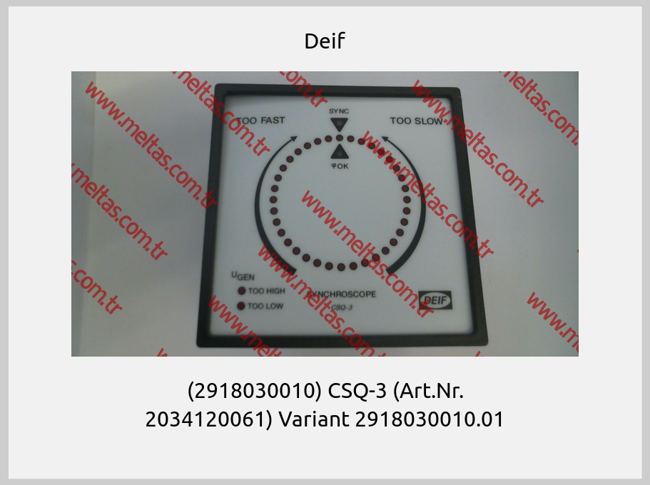 Deif-(2918030010) CSQ-3 (Art.Nr. 2034120061) Variant 2918030010.01