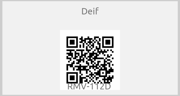 Deif - RMV-112D 