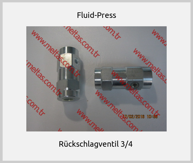 Fluid-Press - Rückschlagventil 3/4 