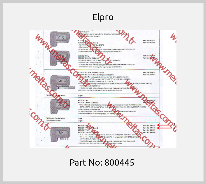 Elpro - Part No: 800445 