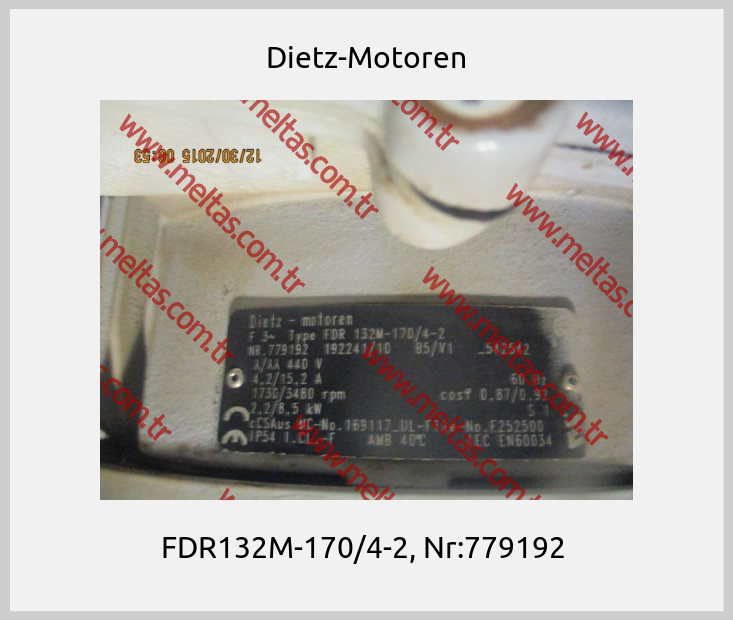 Dietz-Motoren - FDR132M-170/4-2, Nr:779192 