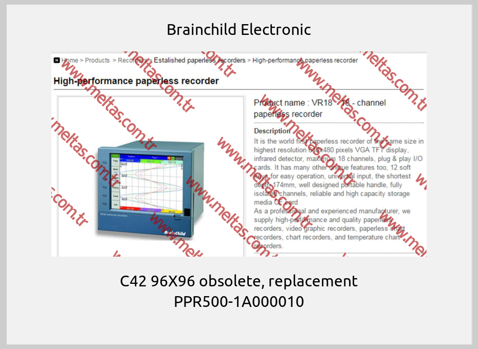 Brainchild Electronic - C42 96X96 obsolete, replacement PPR500-1A000010
