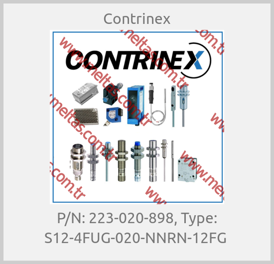 Contrinex - P/N: 223-020-898, Type: S12-4FUG-020-NNRN-12FG 