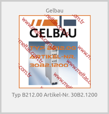 Gelbau-Typ B212.00 Artikel-Nr. 30B2.1200