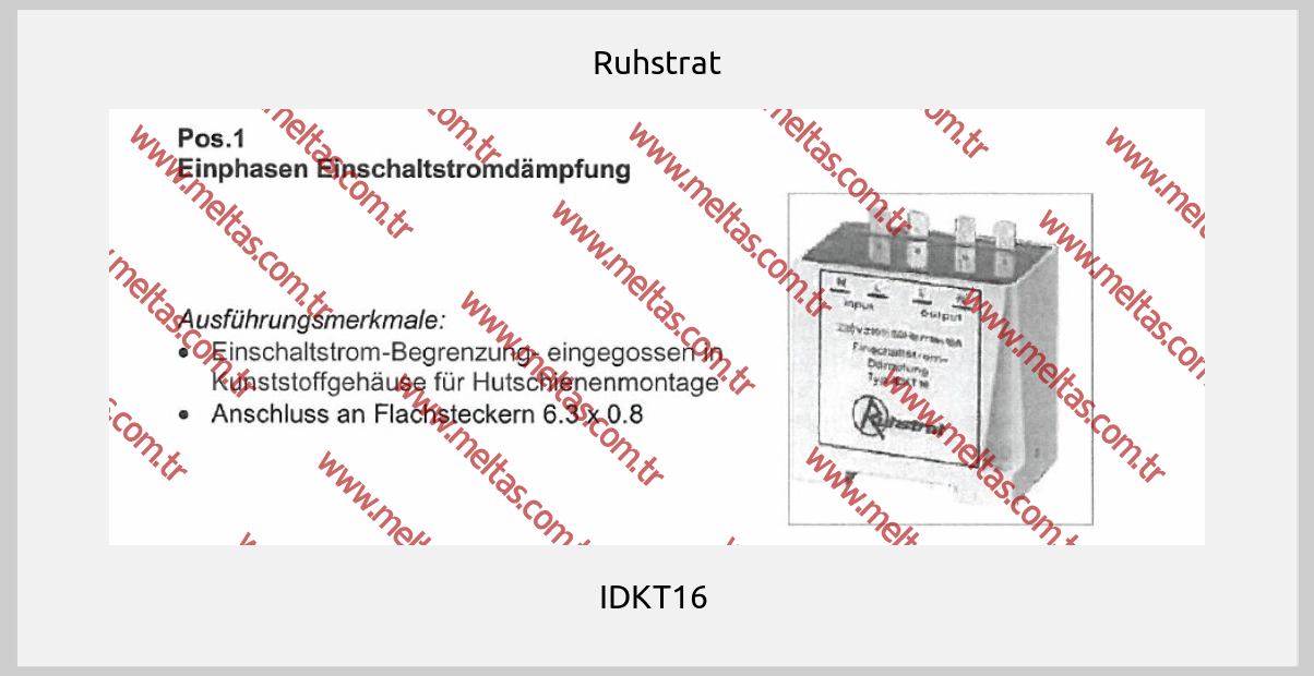 Ruhstrat - IDKT16 
