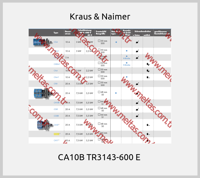 Kraus & Naimer - CA10B TR3143-600 E 