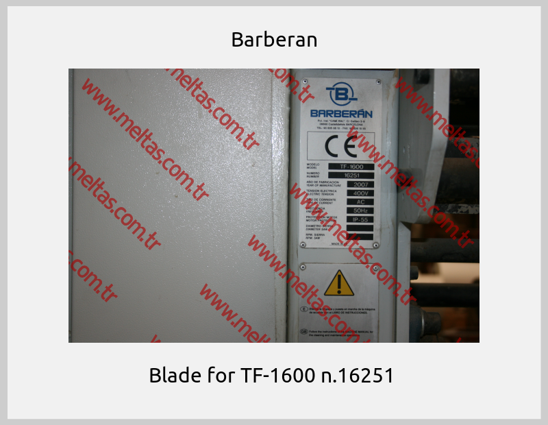 Barberan - Blade for TF-1600 n.16251 