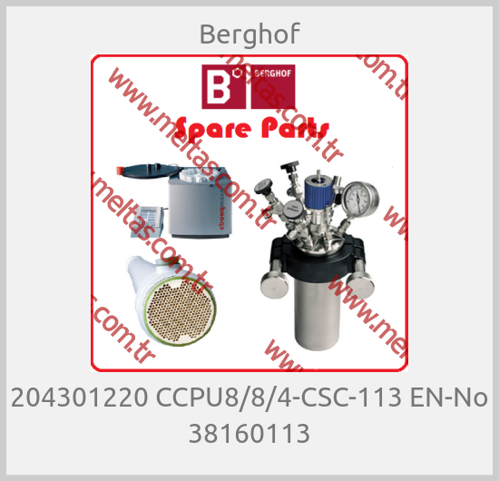 Berghof - 204301220 CCPU8/8/4-CSC-113 EN-No 38160113