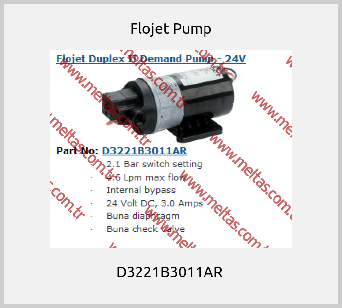Flojet Pump - D3221B3011AR 