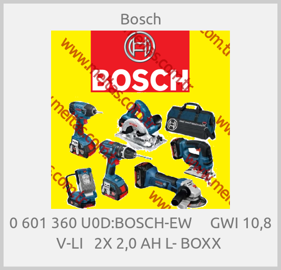 Bosch-0 601 360 U0D:BOSCH-EW     GWI 10,8 V-LI   2X 2,0 AH L- BOXX 