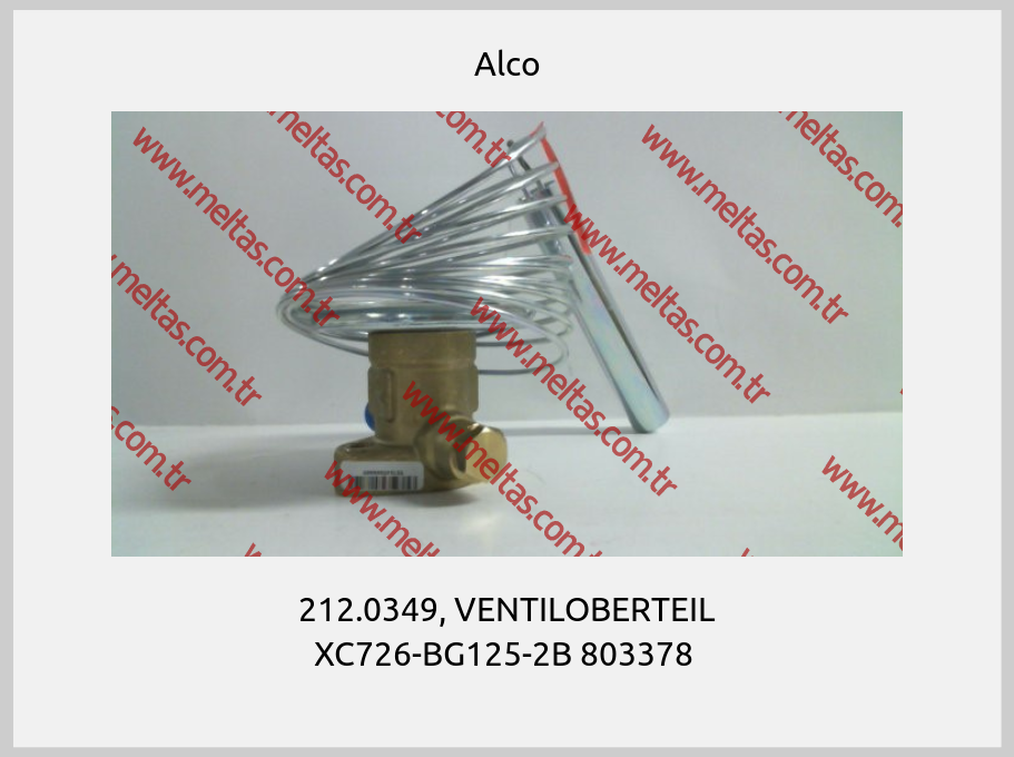 Alco-212.0349, VENTILOBERTEIL XC726-BG125-2B 803378 