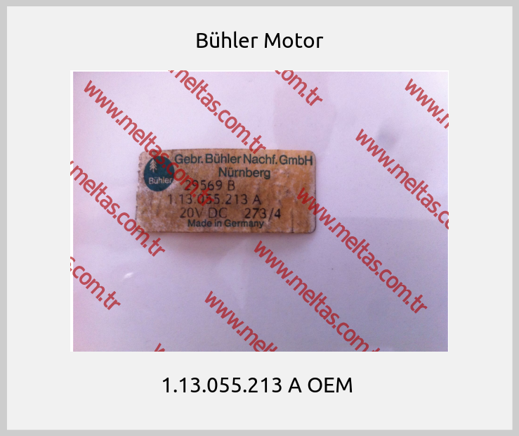 Bühler Motor - 1.13.055.213 A OEM 