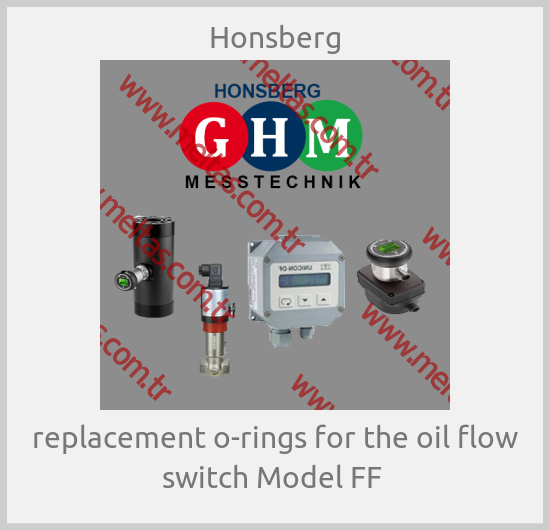 Honsberg - replacement o-rings for the oil flow switch Model FF 