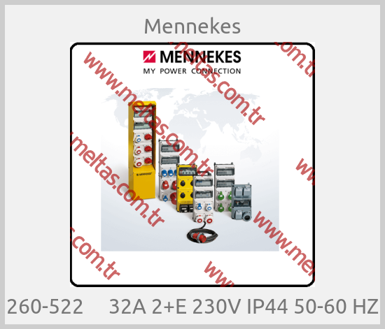Mennekes - 260-522     32A 2+E 230V IP44 50-60 HZ