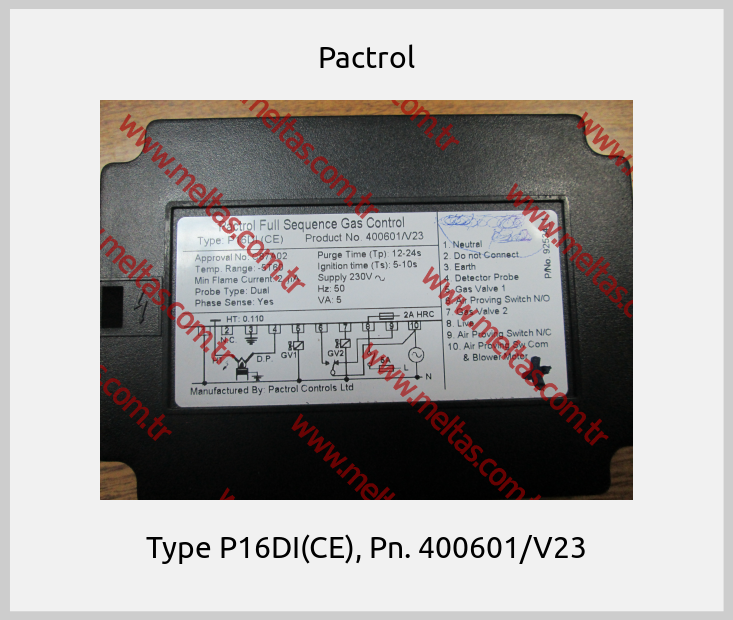 Pactrol-Type P16DI(CE), Pn. 400601/V23