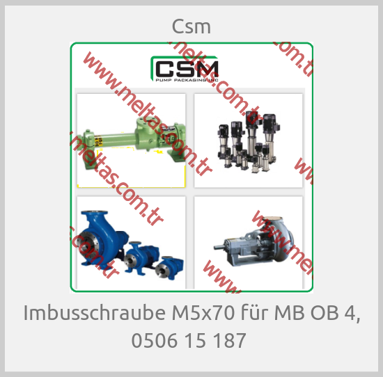Csm - Imbusschraube M5x70 für MB OB 4, 0506 15 187 