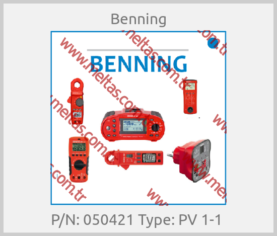 Benning-P/N: 050421 Type: PV 1-1 