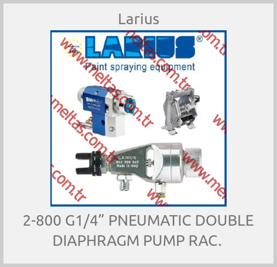 Larius-2-800 G1/4” PNEUMATIC DOUBLE DIAPHRAGM PUMP RAC. 